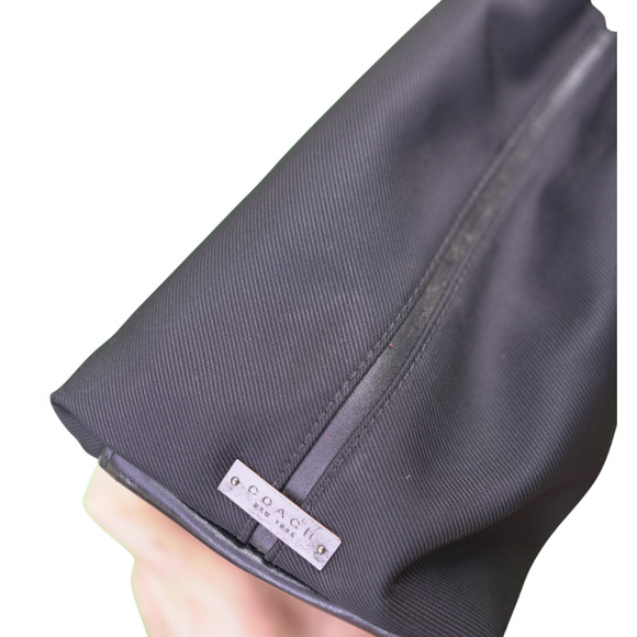 Coach 2-Way Nylon and Leather Medium Black Satchel w/ Crossbody Strap GOK-7400 - Picture 6 of 10